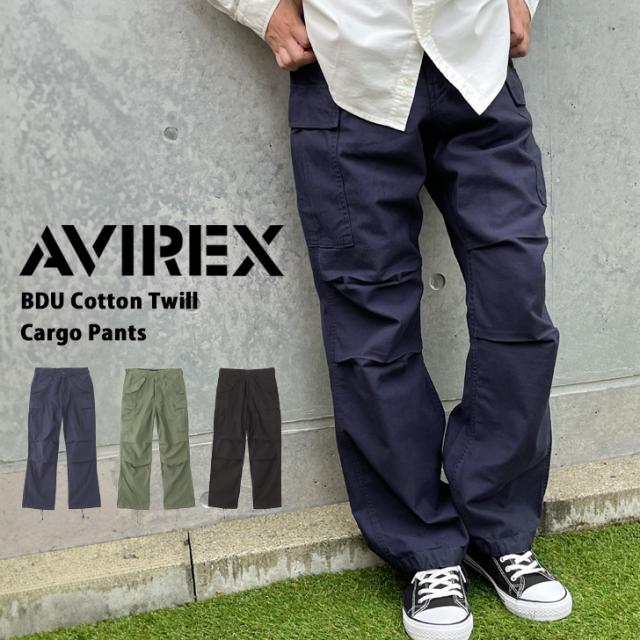 新作 AVIREX アヴィレックス BDU カーゴパンツ コットンツイル メンズ ボトムス パンツ ズボン ミリタリーパンツ ポケット多い アメカジ かっこいい おしゃれ ストリート 大人 ブランド 秋冬