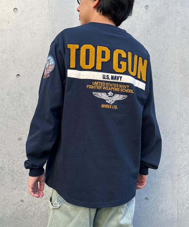 新作 AVIREX アヴィレックス TOPGUN トップガン 長袖 Tシャツ ロンT