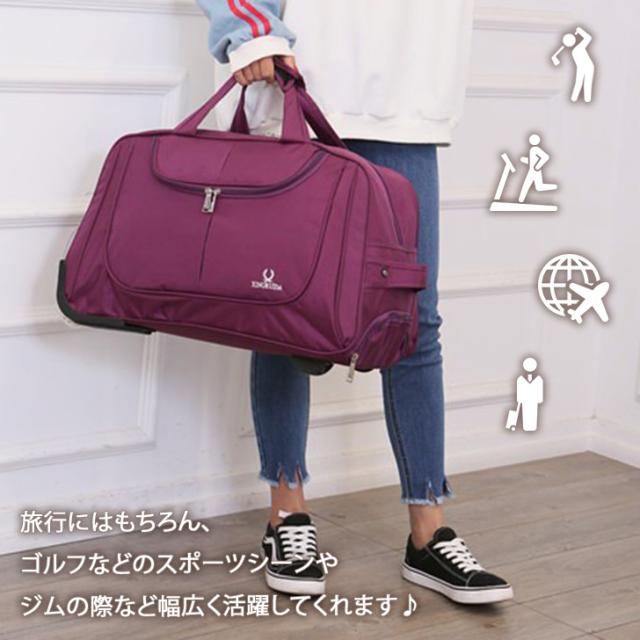 新作 選べる2サイズ 2way 刺繍ロゴ ボストンキャリーバッグ
