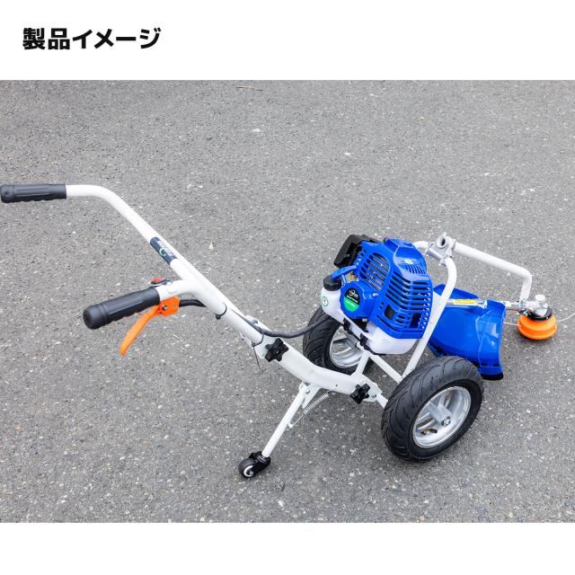 エンジン式芝刈り機 草刈機 草刈刃 手押し式芝刈機 52cc チップソー ナイロンカッター 2ストローク 飛散保護カバー付 草剪定 芝 広範囲の草刈も楽々 刈払機の通販は