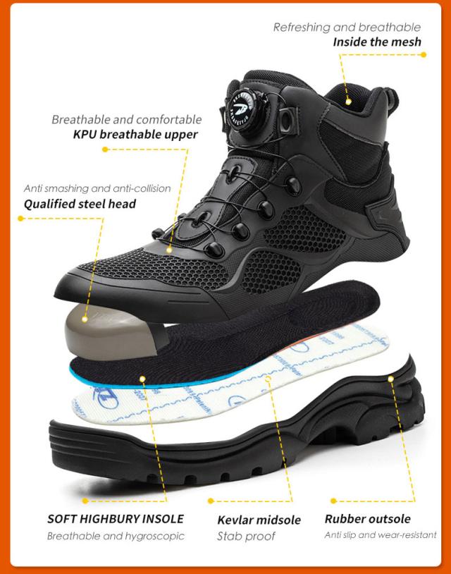 安全靴 ハイカット おしゃれ ブーツ 通気 夏 メンズ レディース 作業靴