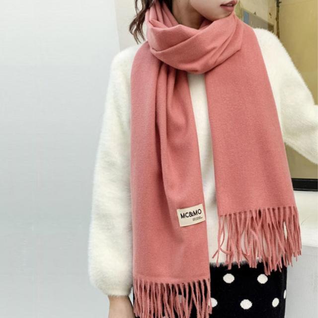 ストール 大判 マフラー レディース カシミヤタッチ 無地秋 冬 ロング