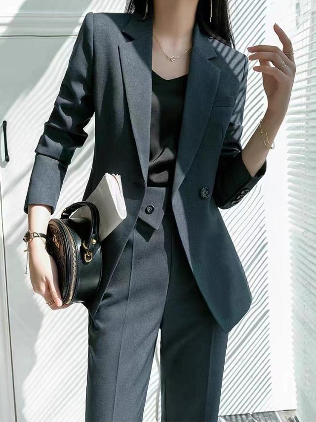 スーツセット レディース パンツ スーツ 黒 セットアップ フォーマル ママ 服 洗える ビジネススーツ 通勤 ゆったり おしゃれ 入学式 卒業式 面接_4