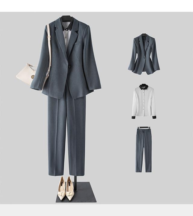 スーツセット レディース パンツ スーツ 黒 セットアップ フォーマル ママ 服 洗える ビジネススーツ 通勤 ゆったり おしゃれ 入学式 卒業式 面接_9