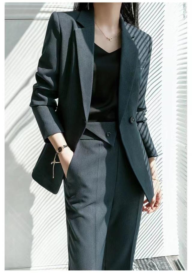 スーツセット レディース パンツ スーツ 黒 セットアップ フォーマル ママ 服 洗える ビジネススーツ 通勤 ゆったり おしゃれ 入学式 卒業式 面接_2