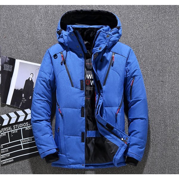 ダウンジャケット メンズ ダウンコート 軽い 黒 フード付き ライトダウン コート 大きいサイズ 軽量 ハイネック 防寒 冬 秋 暖かい