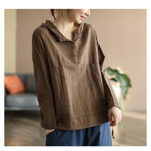 ブラウス パーカー Tシャツ レディース 長袖 シャツブラウス 春 夏