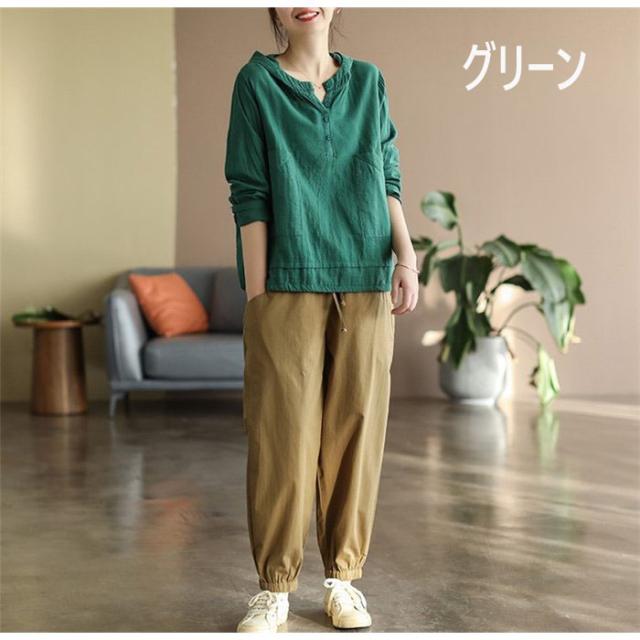ブラウス パーカー Tシャツ レディース 長袖 シャツブラウス 春 夏