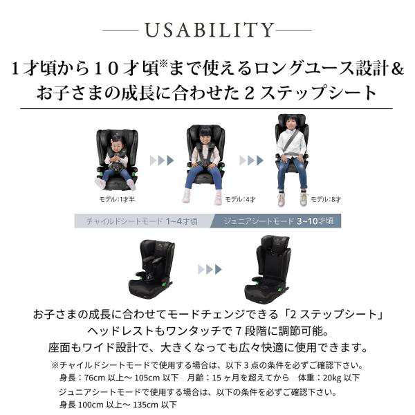 エールベベ チャイルドシート ジュニアシート ISOFIX ダサかっ パパットR ST