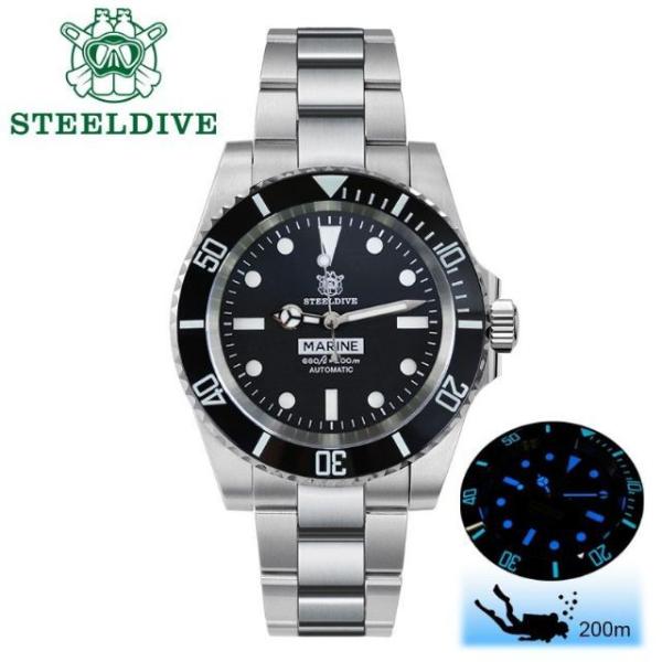 ダイバーズ ウォッチ STEELDIVE 1954 Sea 200m NH35 サファイア風防 C3 Luminousdaiの通販は
