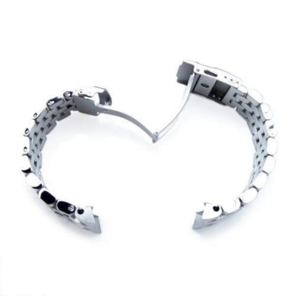 セイコー SKX007用 22mm ステンレス スチール バンド SUPER エンジニアタイプ II カーブ エンド