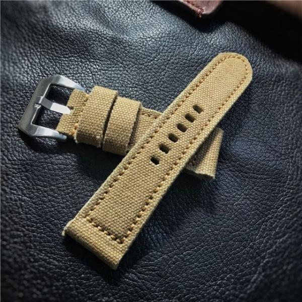 Panerai パネライ向け ハンドメイド スエード バンド カーキ 18 19 20 21 22 23 24 26 28mm