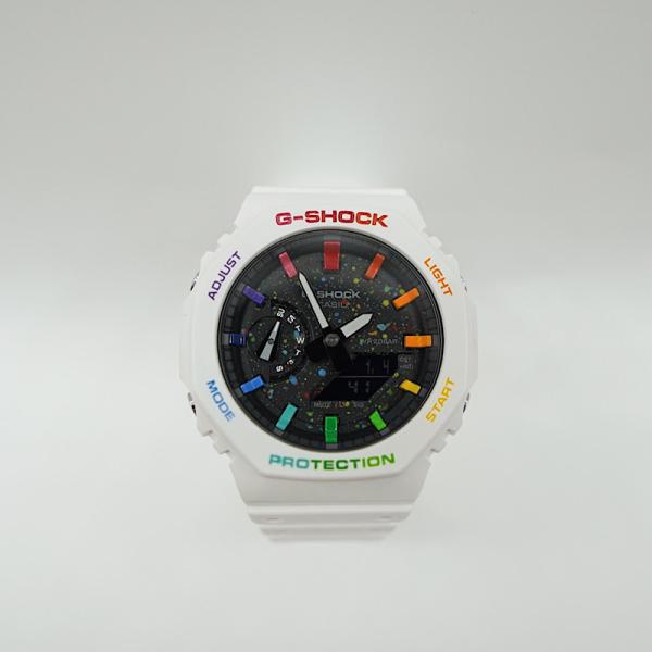 G-shock Ga2100 カシオーク　カスタマイズ  　レインボー　カラフル　GA-2100-7AJF　2nd ギャラクシー
