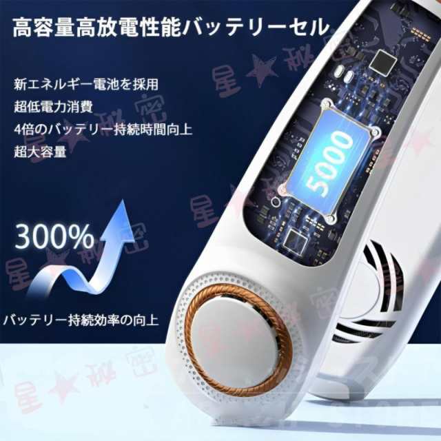 首掛け扇風機 ネッククーラー 18° 5000mAh 5段階風量 大容量 静音 軽量 最大24時間動作 USB充電 360° 冷却プレート  1秒で冷やす 強力 の通販はau PAY マーケット - いくちゃんのときめきストア | au PAY マーケット－通販サイト