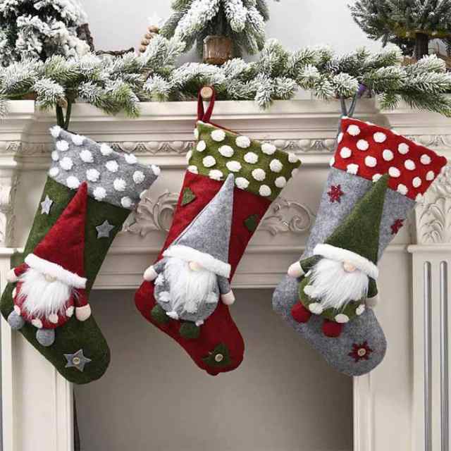 クリスマスソックス 3点セット クリスマス 靴下 飾り プレゼント入れ
