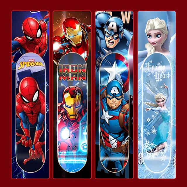 初心者 スケートボード キッズ コンプリート 4種類 アイアンマン アナ