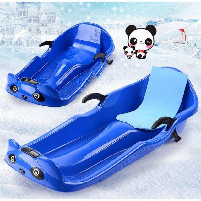 子供 雪遊び 雪ソリ ブレーキ付き スキー スキーボード スノーキックボード そり キッズ ジュニア用 親子ゲーム クリスマス 100cm_2