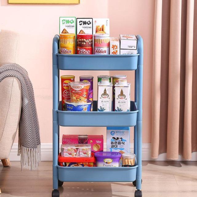 キャスター付きキッチンワゴン 2バスケット 台所 小物入れ 食器 皿 道具 工具 キャスター付きキッチンワゴン 2バスケット 台所 小物入れ 食器