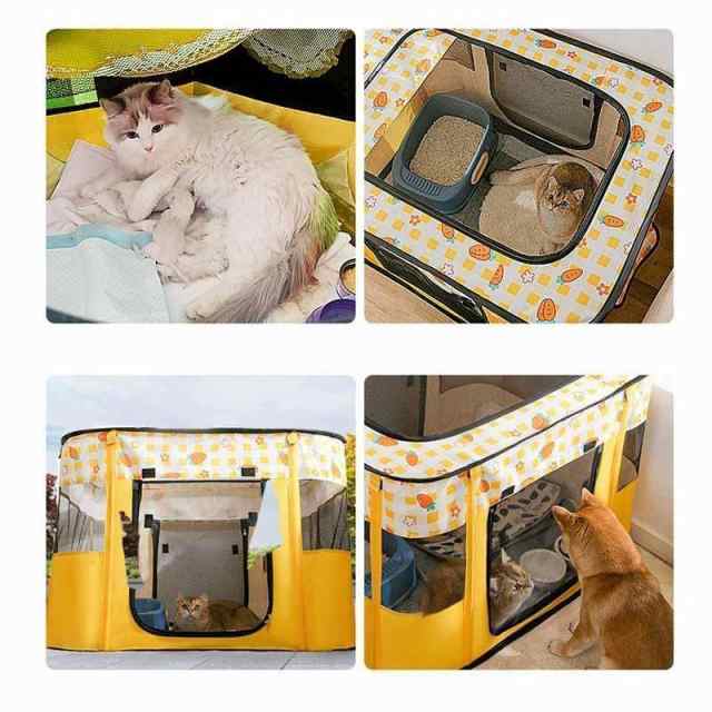 ペットサークル 折りたたみ式 テント 犬 猫 ウサギ用 全8色 持ち運び便利 組み立て簡単 メッシュ 小動物 ペットケージ 屋内 屋外 車内 丈夫