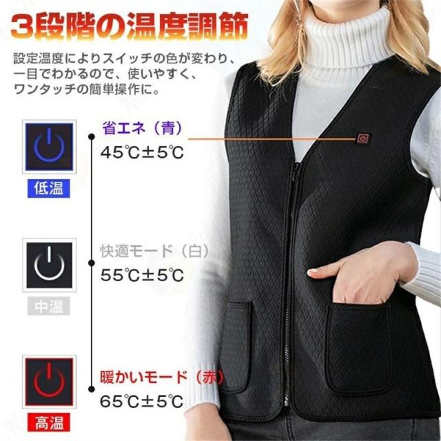 2023 電熱ベスト ワークマン 5つヒーター 発熱ベスト 裏起毛 モバイル