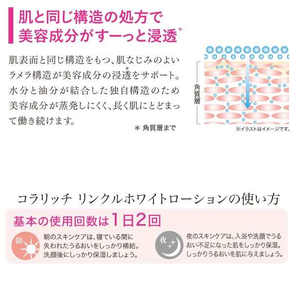 キューサイ コラリッチ リンクルホワイトローション 120ml＋おまけ付き シワ改善とシミ予防 美白 薬用化粧水 医薬部外品の通販はau PAY  マーケット - キューサイ岐阜センター | au PAY マーケット－通販サイト