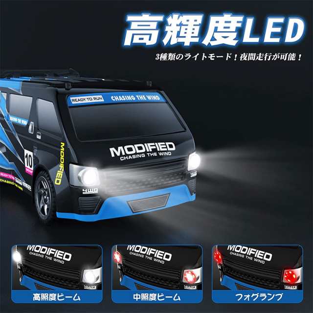 ドリフト ラジコンカー、 1/14スケール ４ＷＤミニバンドリフトカー