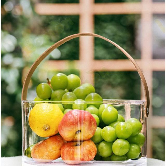 当日発送 フルーツバスケット 北欧ガラスサービングトレイキャンディー