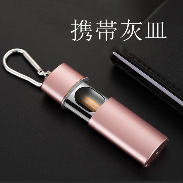 携帯灰皿 ポータブル 5色 密閉 コンパクト 煙と臭いを遮断 アッシュ