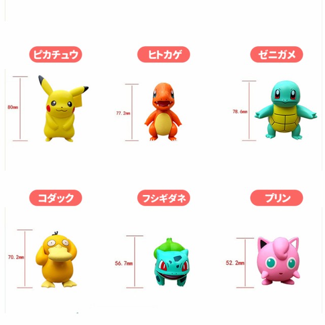 お手軽価格で贈りやすい ポケモン コダック ヒトカゲ ピカチュウ フィギュア ミニ ポケットモンスター