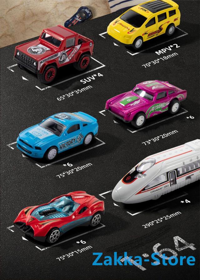 ★商談中★　605 メッキプルバックミニカー ６台セット (ケース入り) ミニカー おもちゃ 52台セット リアルモデルミニカー コンテナ