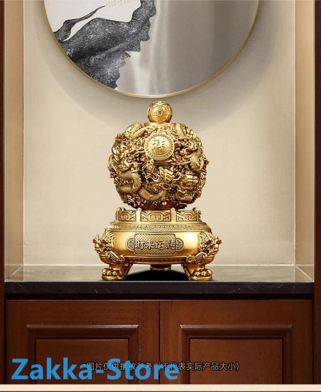 九転乾坤鼎置物 小号/中号 高級樹脂置物 龍の置物 360°回転可能 金運 時來運? 吉祥 立像 置物 風水グッズ 卓上置物 オブジェ プレゼント 贈り物 開店祝い 経営 商売繁盛_6