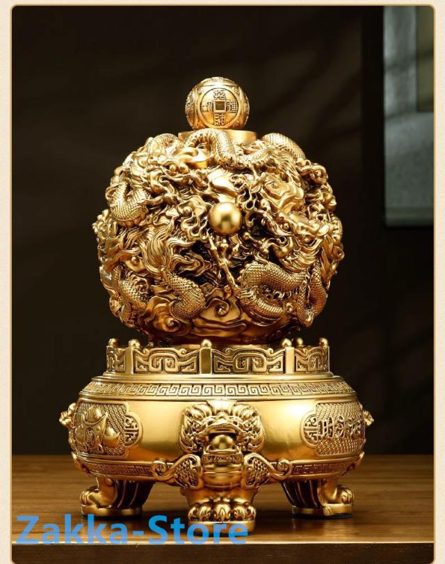 九転乾坤鼎置物 小号/中号 高級樹脂置物 龍の置物 360°回転可能 金運 時來運? 吉祥 立像 置物 風水グッズ 卓上置物 オブジェ プレゼント 贈り物 開店祝い 経営 商売繁盛_9
