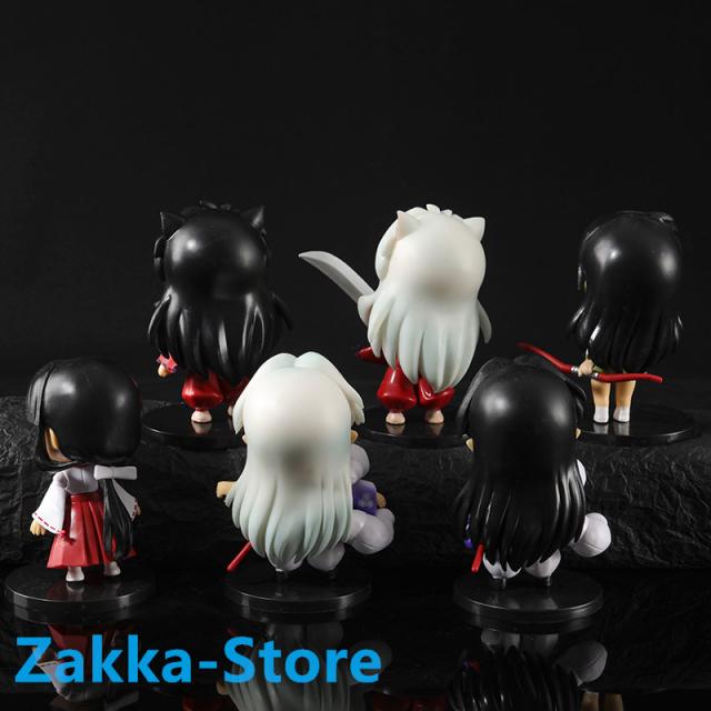6体セット 犬夜叉ミニフィグ 高さ約9cm グッズ 周辺玩具 卓上/車載置物