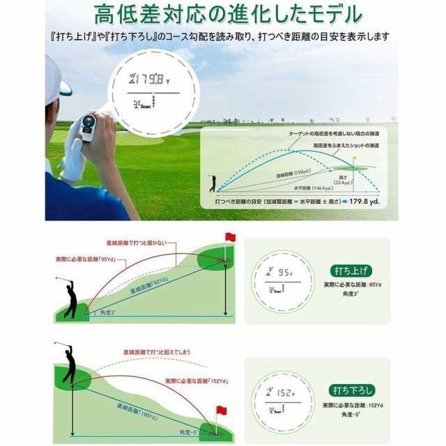 ゴルフ 距離計 計測器 距離計測器レーザ 800ｍ対応 光学6倍望遠 防水