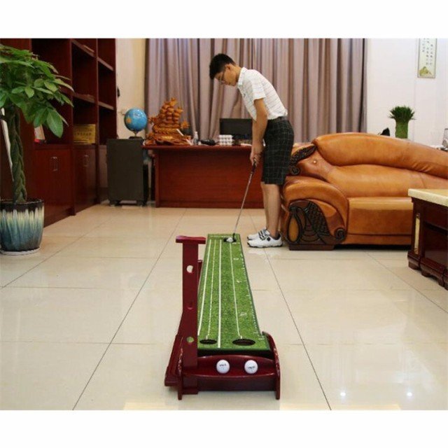 ゴルフパターマット ゴルフパター ゴルフボール 3セット 室内 室外 パット練習 パターマット ゴルフマットパター練習 室内 自宅_4