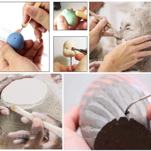 粘土彫刻ツール 陶芸工具セット 61本セット 粘土細工道具 DIY手作り