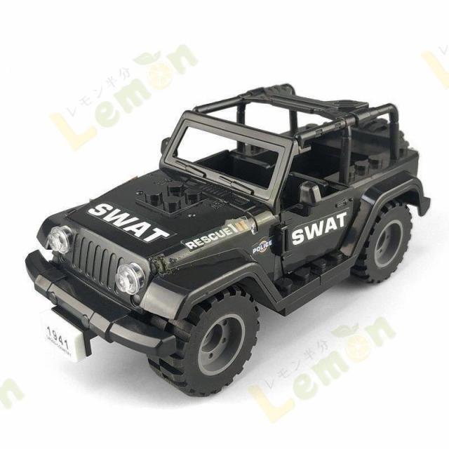 ミニフィグ SWAT 12体 ジープ1台 特殊部隊 装備付き レゴ 互換 LEGO