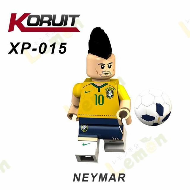 サッカー選手8体 メッシ ネイマール ベッカム レゴミニフィグ ブロック