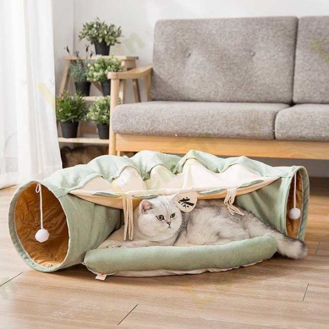 ペット用品 猫トンネル 猫ベッド ペットハウス おもちゃ 折りたたみ式