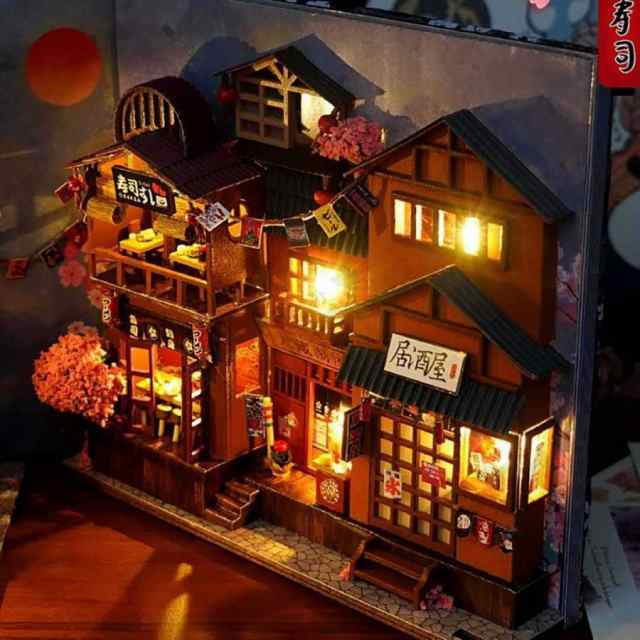 置物 建築模型 DIY ミニチュア ドールハウス 櫻花子港 日本の街並み