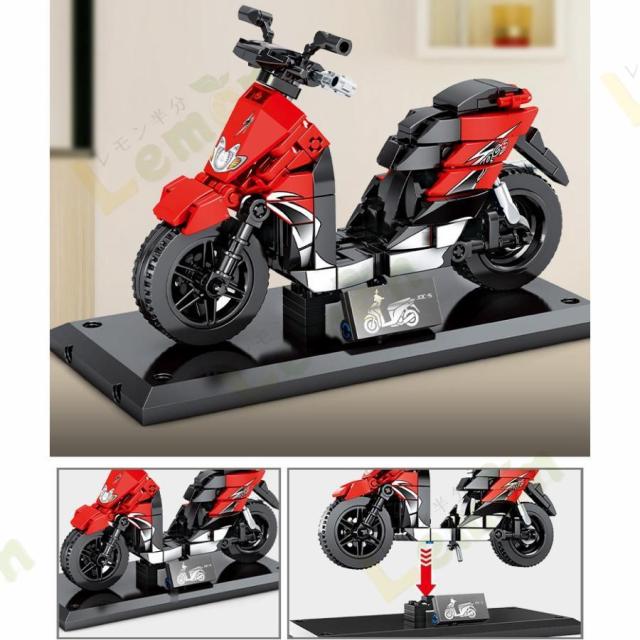 バイク模型 インテリア ネイキッドバイク リアル ブロック レゴ 互換品 