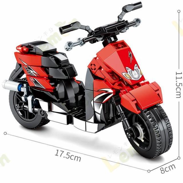 バイク模型 インテリア ネイキッドバイク リアル ブロック レゴ 互換品 