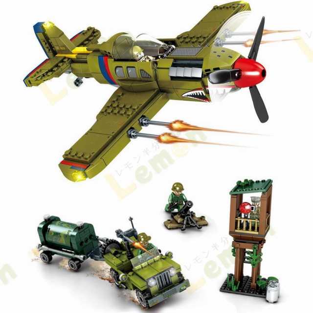 ブロック 玩具 レゴ 互換品 戦闘機 P-51 シリーズ フライングタイガー