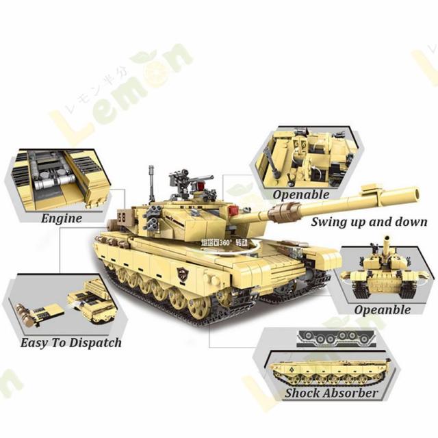 ブロック 知育玩具 ミリタリー 戦車 99式戦車 中国陸軍 V号戦車