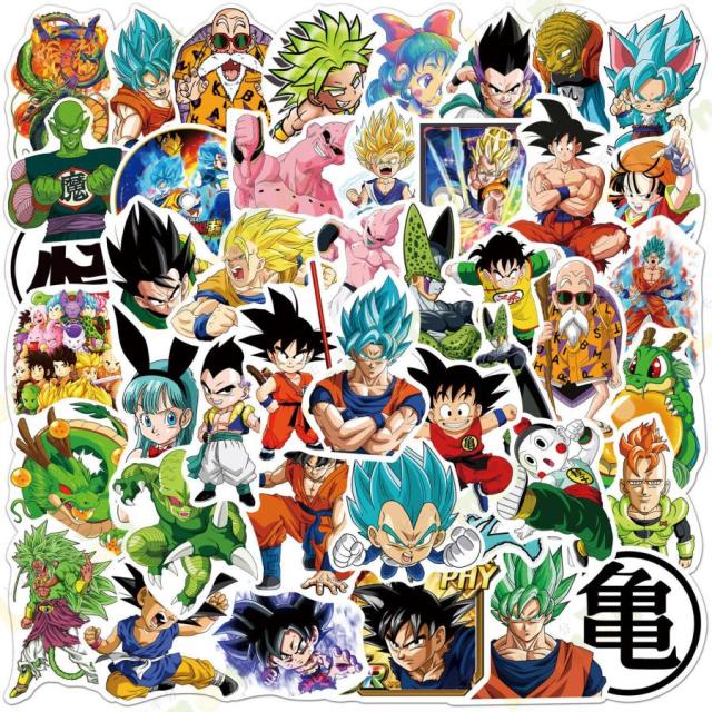 50枚 ステッカー Dragon Ball ドラゴンボール 防水 耐水 シール