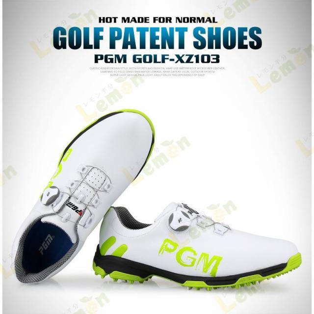 ゴルフシューズ ダイヤル式 PGM スパイクレス スニーカータイプ 歩きやすい 疲れにくい 快適 防水 紐なし golf 25.0cm~28.0cm