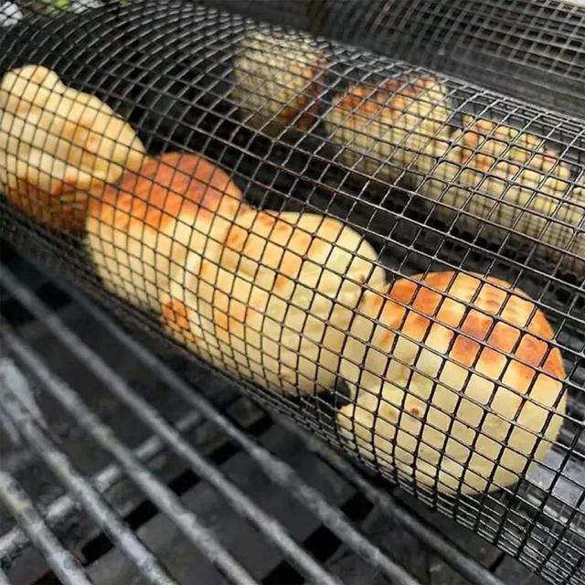 バーベキュー 網 ケージ ワイヤー メッシュ グリル バスケット 軽量