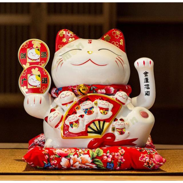 風水 置物 招き猫 招財 劫財 生意興隆 千万両 福金 風水アイテム 金運アップ 財運 恋愛 健康 仕事 家庭 華やか 商売繁盛 幸運 スピリチュアル お店 開店祝い