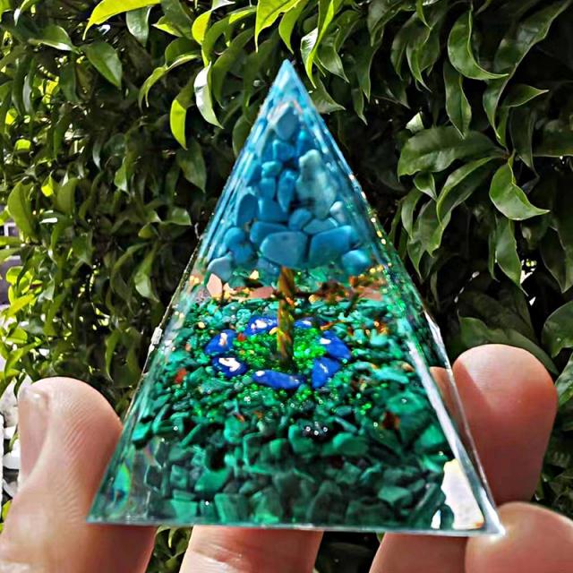 オルゴナイト 卓上置物 癒し ストーン チャクラ 幸運 パワー 石 有機物