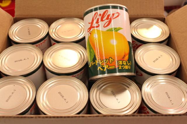 リリー缶詰 バートレットペアー洋ナシ１２個入り    盆　お供え （北海道、沖縄県は送料1000円追加させていただきます。）の通販は 5,443円